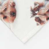 ヨークシャーテリア犬愛ヨークシャーテリアのヨークシャテリア フリースブランケット (角)