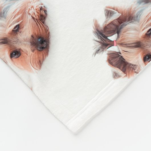 ヨークシャーテリア犬愛ヨークシャーテリアのヨークシャテリア フリースブランケット (角)