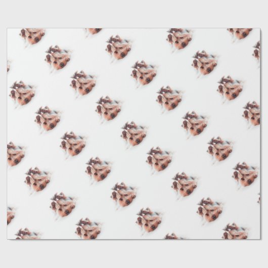 ヨークシャーテリア犬愛ヨークシャーテリアのヨークシャテリア ラッピングペーパー (フラット)