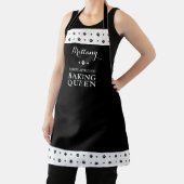ヨークシャーテリア白黒ベーキングクイーンカスタム エプロン (インサイチュ)