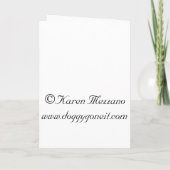 ヨークシャーテリア私の花婿介添人は？ 招待状 (裏面)