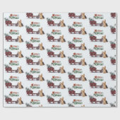 ヨークシャーテリア素朴クリスマス ラッピングペーパー (フラット)