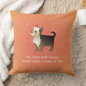 ヨークシャーテリア考えるのデザイン。 クッション (ブランケット)