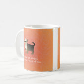 ヨークシャーテリア考えるのデザイン。 コーヒーマグカップ (正面左)