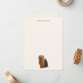 ヨークシャーテリア通信カード ノートカード (正面/裏面インサイチュ)