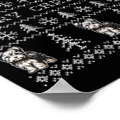 ヨークシャーテリア醜いクリスマスセーターおもしろい犬 ポスター (角)