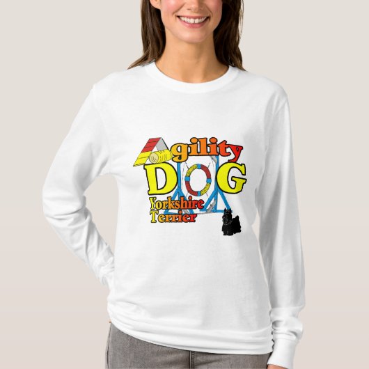 ヨークシャーテリア アジリティ ギフト Tシャツ (正面)