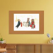 ヨークシャーテリア&エッフェルタワーインパリ旅行 キャンバスプリント (インサイチュ (リビング))