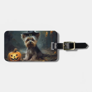 ヨークシャーテリア カボチャ ハロウィン おばけ ラゲッジタグ