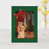 ヨークシャーテリア カード (黄色い花)