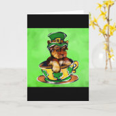 ヨークシャーテリア カード (黄色い花)