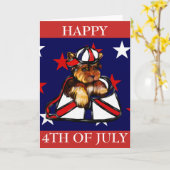 ヨークシャーテリア カード (黄色い花)