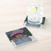 ヨークシャーテリア ガラスコースター (アングル)