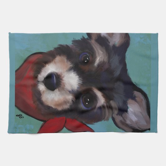 ヨークシャーテリア キッチンタオル (横)