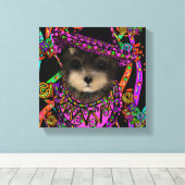 ヨークシャーテリア キャンバスプリント (インサイチュ (ウッドフロア))