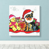 ヨークシャーテリア キャンバスプリント (インサイチュ (ウッドフロア))