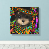 ヨークシャーテリア キャンバスプリント (インサイチュ (ウッドフロア))