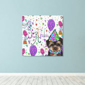 ヨークシャーテリア キャンバスプリント (インサイチュ (ウッドフロア))