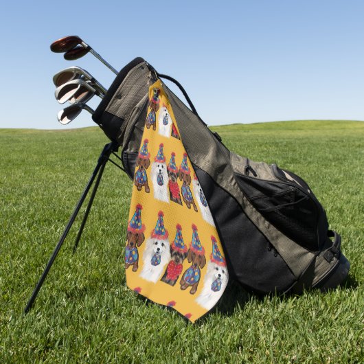 ヨークシャーテリア ゴルフタオル (グリーン)