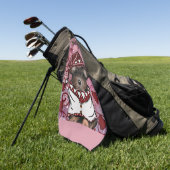 ヨークシャーテリア ゴルフタオル (グリーン)