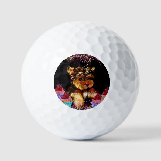ヨークシャーテリア ゴルフボール (正面)