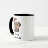 ヨークシャーテリア サンタ帽子 クリスマス 犬 マグカップ (正面左)