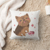 ヨークシャーテリア・ザ・キュスト・トラブルメーカー クッション (ブランケット)