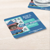 ヨークシャーテリア スクエアペーパーコースター (アングル)