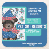 ヨークシャーテリア スクエアペーパーコースター (正面)