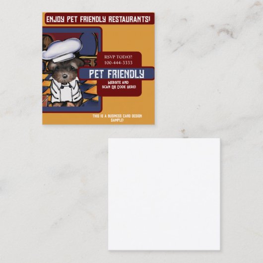 ヨークシャーテリア スクエア名刺 (正面/裏面)