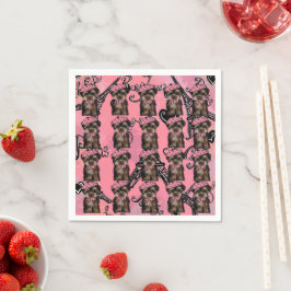 ヨークシャーテリア スタンダードカクテルナプキン