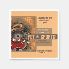 ヨークシャーテリア スタンダードカクテルナプキン