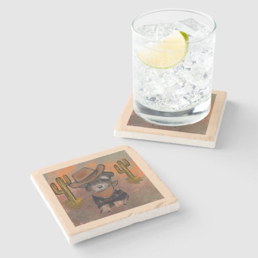 ヨークシャーテリア ストーンコースター (横)