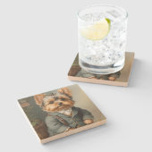 ヨークシャーテリア ストーンコースター (横)