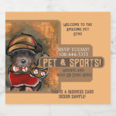 ヨークシャーテリア スパークリングワインラベル (シングルラベル)