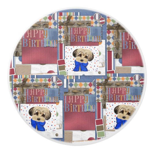 ヨークシャーテリア セラミックノブ (正面)