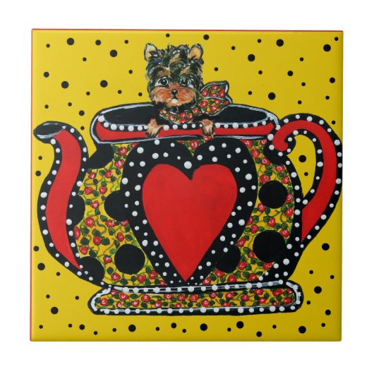 ヨークシャーテリア タイル (正面)