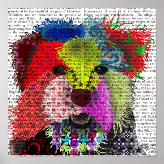 ヨークシャーテリア – パッチワーク ポスター (正面)