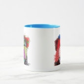 ヨークシャーテリア – パッチワーク マグカップ (中央)