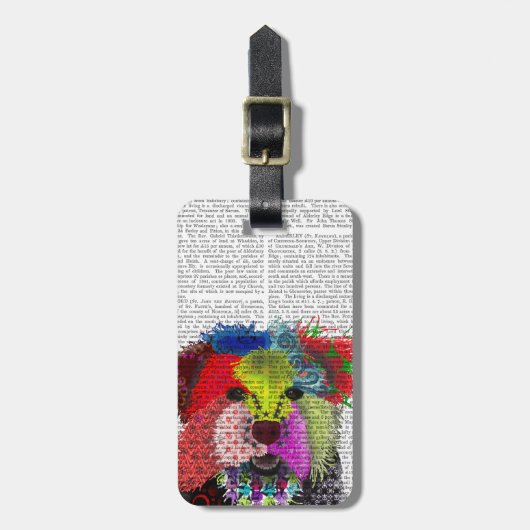 ヨークシャーテリア – パッチワーク ラゲッジタグ (正面縦)