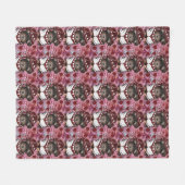 ヨークシャーテリア フリースブランケット (正面(横))