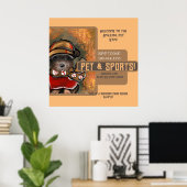 ヨークシャーテリア ポスター (ホームオフィス)