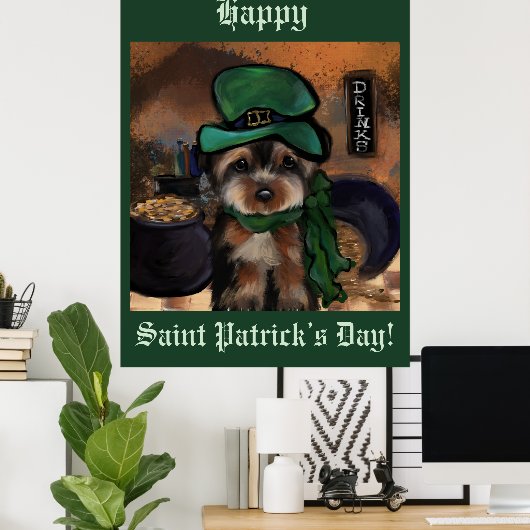 ヨークシャーテリア ポスター (ホームオフィス)