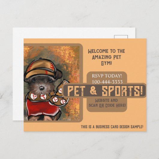 ヨークシャーテリア ポストカード (正面/裏面)