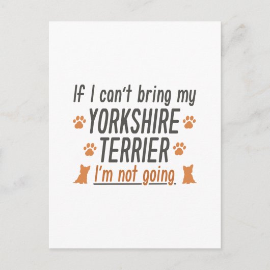 ヨークシャーテリア ポストカード (正面)