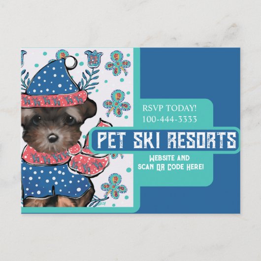 ヨークシャーテリア ポストカード (正面)