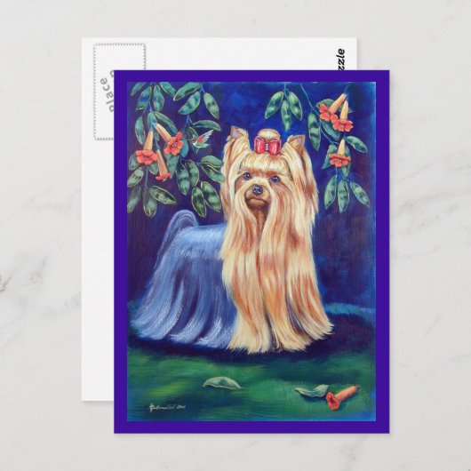 ヨークシャーテリア ポストカード (正面/裏面)