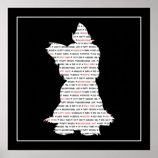 ヨークシャーテリア/ヨークシャーテリアワードアート ポスター (正面)