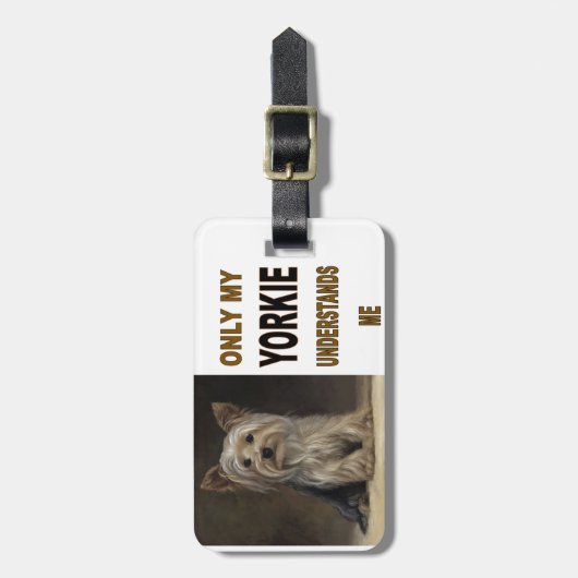 ヨークシャーテリア ラゲッジタグ (正面縦)