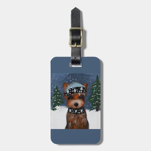 ヨークシャーテリア ラゲッジタグ (正面縦)